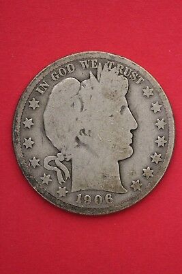 1906 D Barber Liberty Half Dollar Exact Coin Pictured Flat Rate Shipping OCE 464