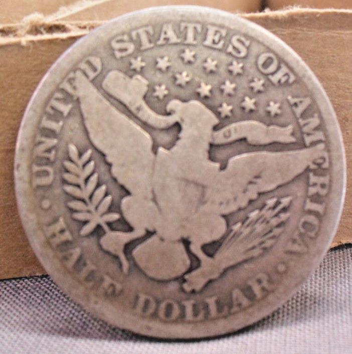 1907 D Barber Half Dollar U.S. Silver Coin
