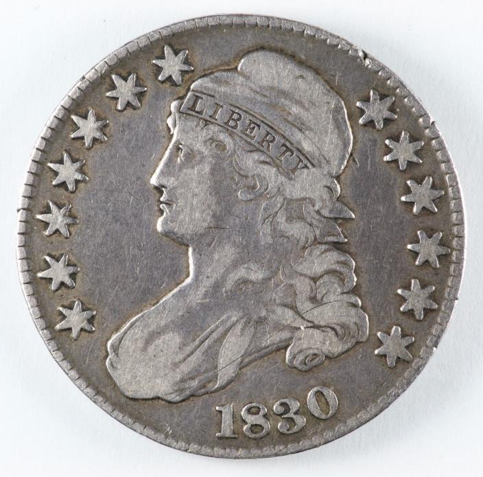1830 Capped Bust Silver Half Dollar 50C - Large O