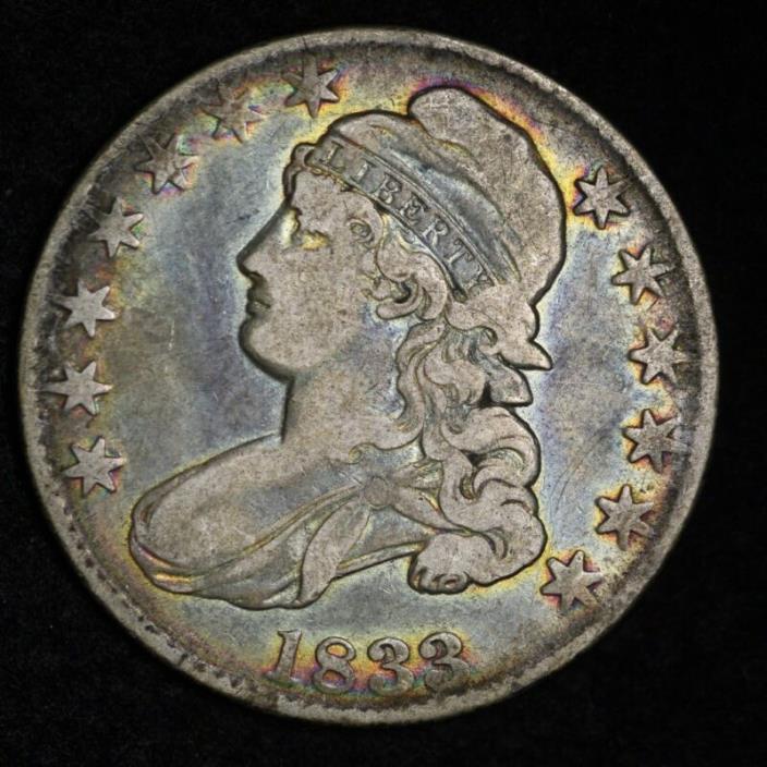 1833 Capped Bust Half Dollar CHOICE XF FREE SHIPPING E259 RLM