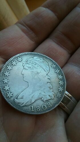 1808 Capped Bust/Lettered Edge Half $ FINE Silver 50c