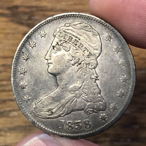 1838 Bust Half REEDED EDGE Original Patina EARLY TYPE Great For The Collection!!