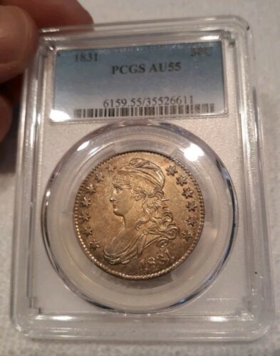 1831 50C Capped Bust Half Dollar PCGS Certified GRAND APPEAL Razor Sharp!