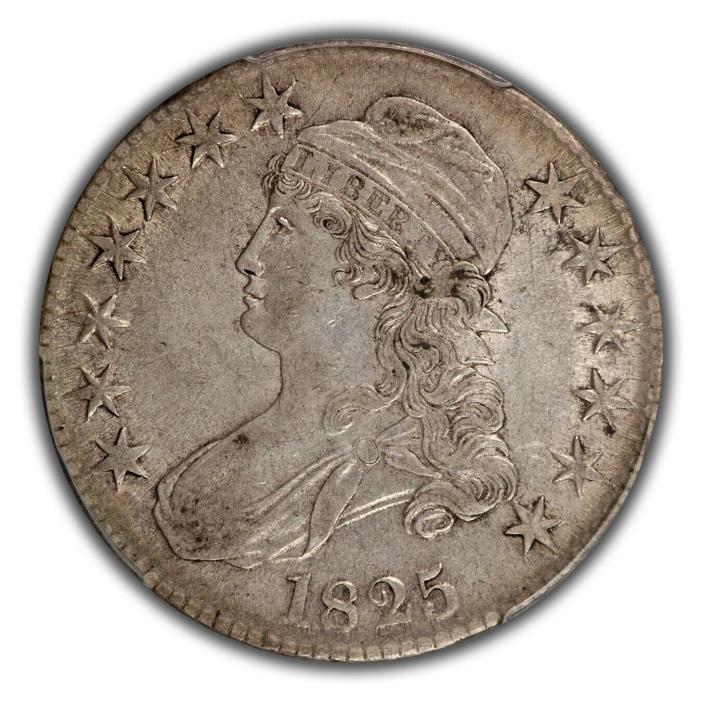 1825 O-116 Capped Bust Half Dollar - PCGS AU-50 - CAC Approved!