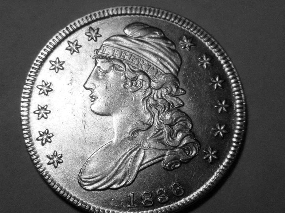 1836 Capped Bust Half Dollar  FREE SHIPPING #116 (BU)