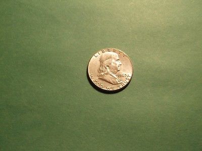 1963 P Ben Franklin Uncirculated  Half Dollar 90% Silver #-3