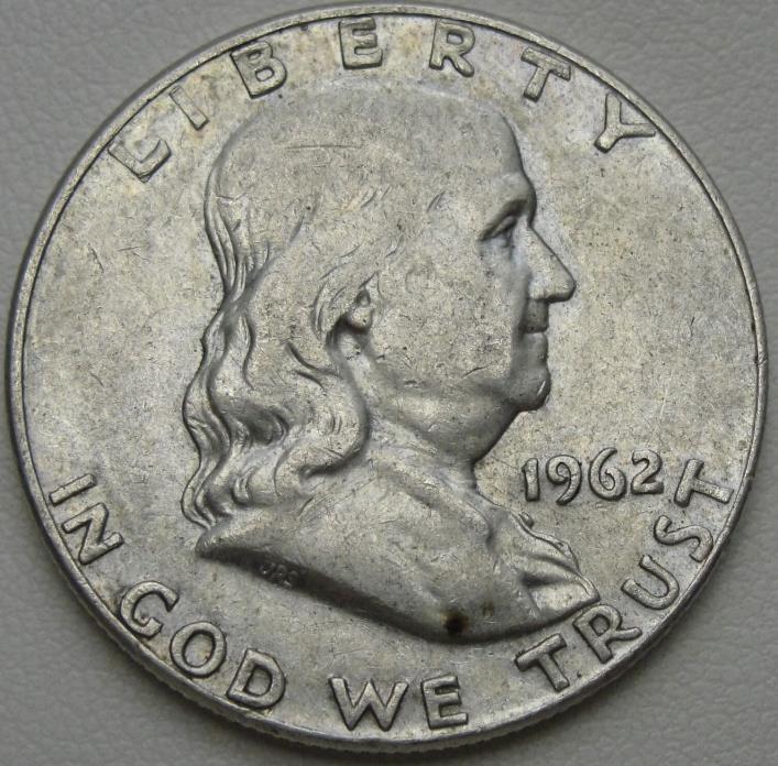 1962-D 50C Franklin Half Dollar, 90% Silver, #10563