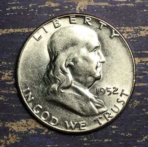1952 Franklin Silver Half Dollar Collector Coin for your Collection.
