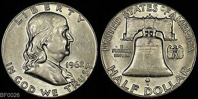 1962-D  Franklin Half Dollar ? Lightly Circulated ? Silver Coin
