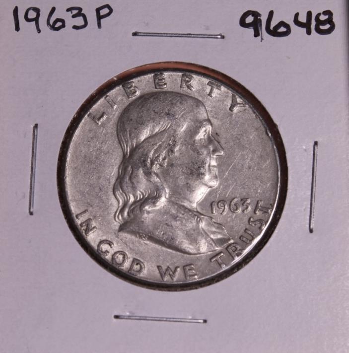 1963 P FRANKLIN SILVER HALF DOLLAR 9648