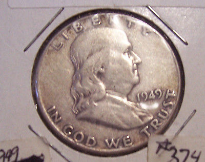 1949 FRANKLIN HALF DOLLAR COIN  SILVER LOT B