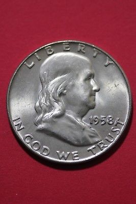 BU FBL 1958 D Ben Franklin Half Dollar Exact Coin Flat Rate Shipping OCE 274