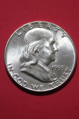 BU FBL 1955 P Ben Franklin Half Dollar Exact Coin Flat Rate Shipping OCE 231