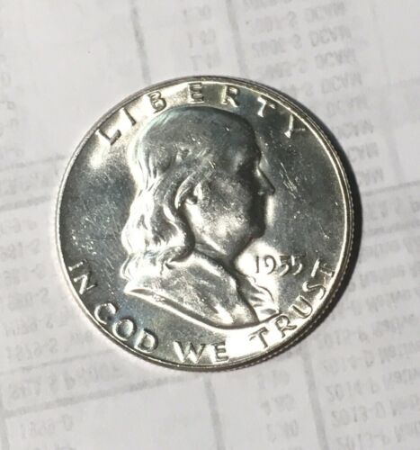 1955 BU+ Franklin Silver Half Dollar