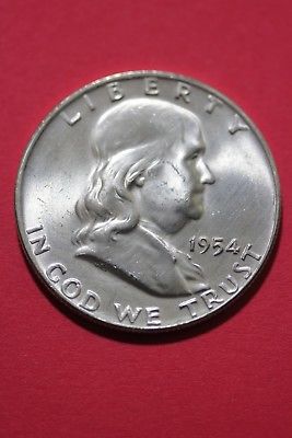 BU FBL 1954 D Ben Franklin Half Dollar Exact Coin Flat Rate Shipping OCE 217