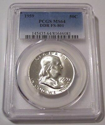 1959 Franklin Half Dollar DDR Variety FS-801 MS65 PCGS