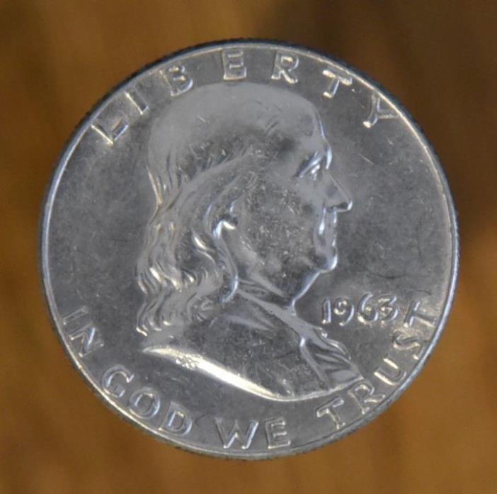 1963-P US Silver Franklin Half Dollar 50 cents coin in Great shape!