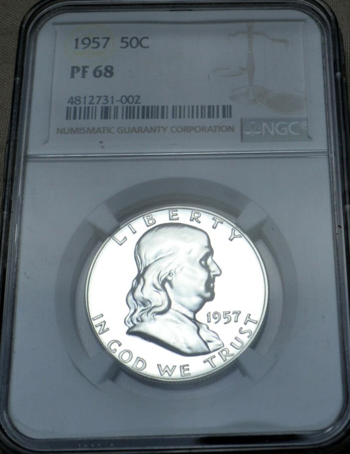 1957 Franklin PF68 Silver Half Dollar NGC Proof 68
