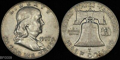 1957-D  Franklin Half Dollar ? Lightly Circulated ? Silver Coin