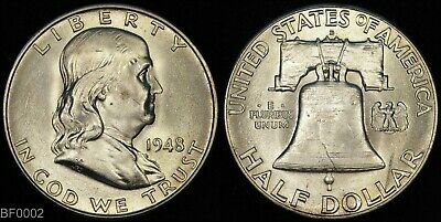 1948-D  Franklin Half Dollar ? Lightly Circulated ? Silver Coin