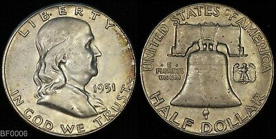 1951  Franklin Half Dollar ? Lightly Circulated ? Silver Coin