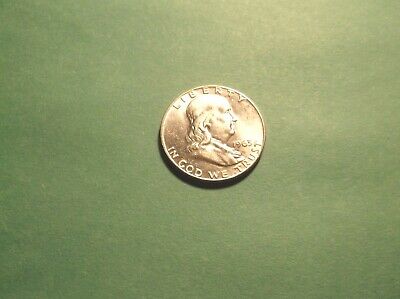 1963 P Ben Franklin Uncirculated  Half Dollar 90% Silver #-7