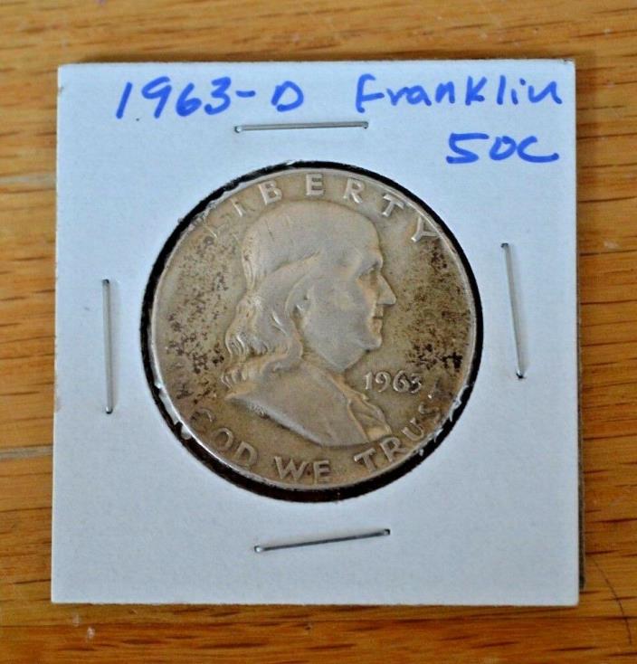 1963 D Silver Benjamin Franklin Half Dollar  (H27)