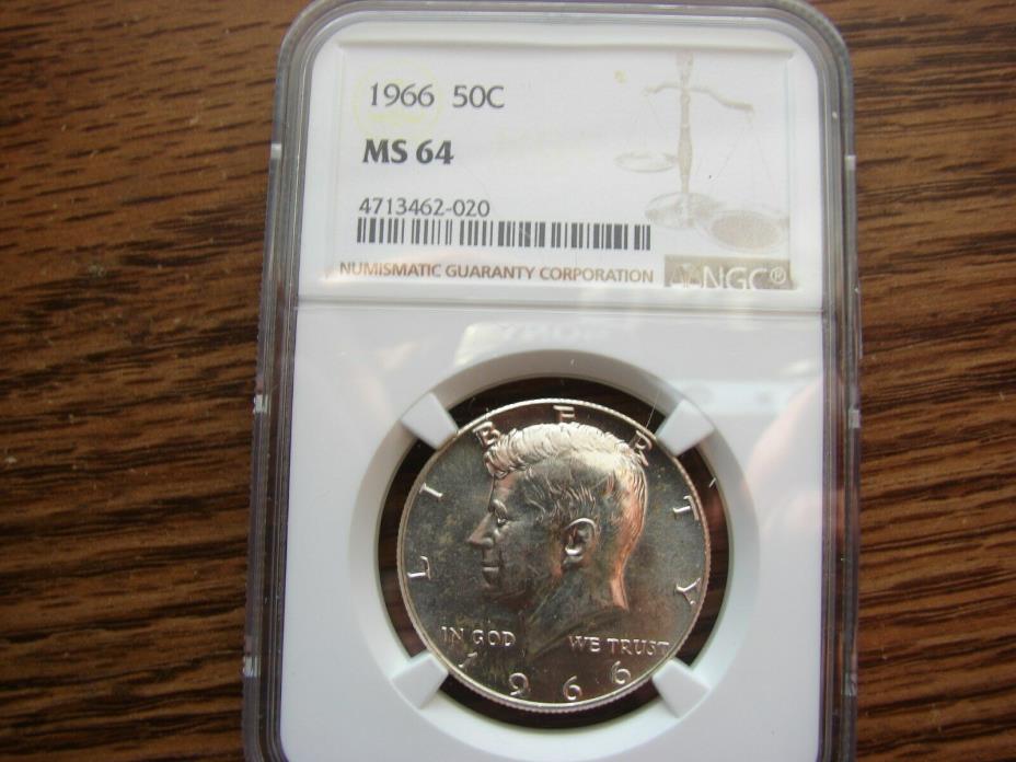 1966 40% KENNEDY 50C COIN Certified NGC MS64 MAKE OFFER!!!