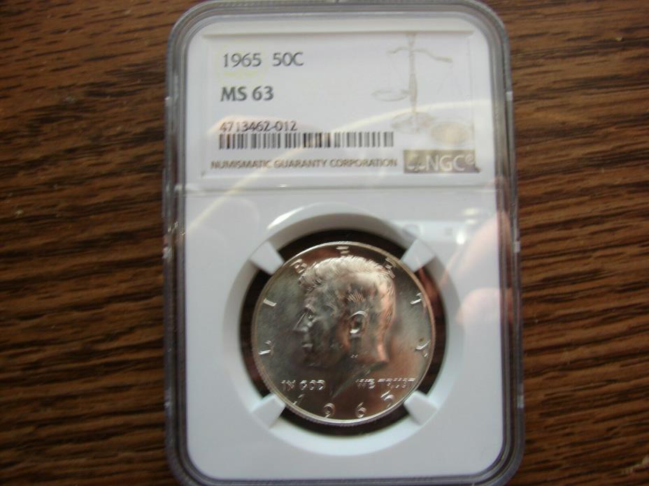 1965 40% KENNEDY 50C COIN Certified NGC MS63 MAKE OFFER!!!