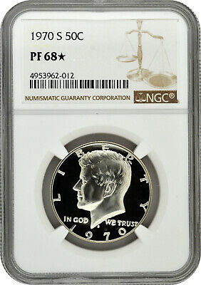 1970 S 50c Proof Kennedy Half Dollar NGC PF 68 Star Exceptional Eye Appeal