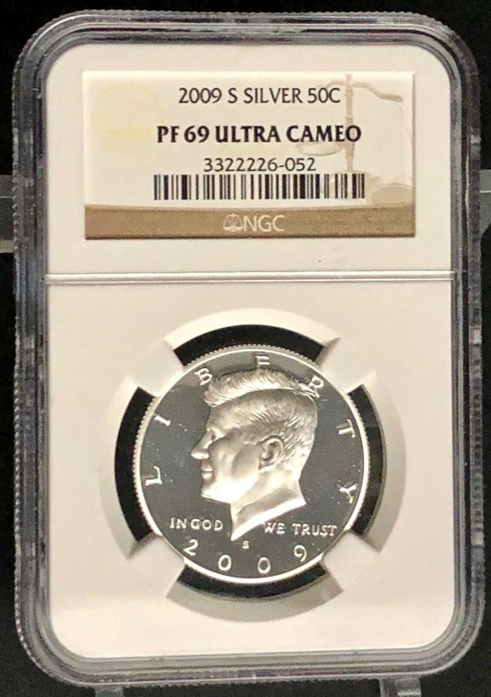 2009-S 50C Silver (Proof) Kennedy Half Dollar NGC PF 69 ULTRA CAMEO