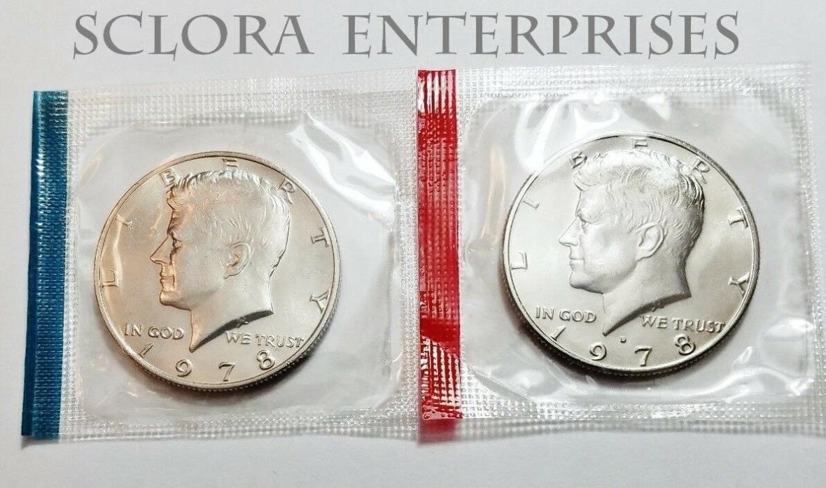 1978 P & D Kennedy Half Dollar Set (2 Coins) *MINT CELLO*  **FREE SHIPPING**