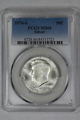 1976 S KENNEDY HALF DOLLAR 50C PCGS CERTIFIED MS66 MINT UNCIRCULATED SILVER (721