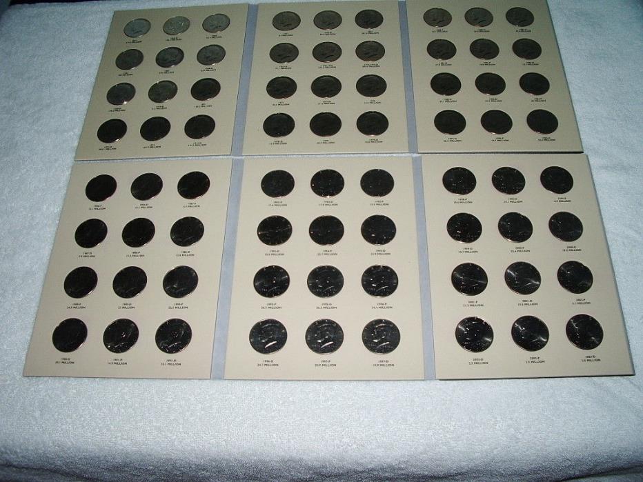Kennedy P&D Half Dollar coins,1964-2003 - 2 Complete albums Incl.1970D