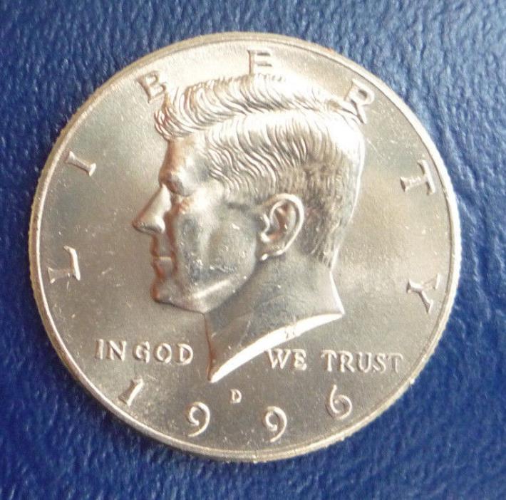 1996-D BU Choice Kennedy Half Dollar UNCIRCULATED - Free shipping