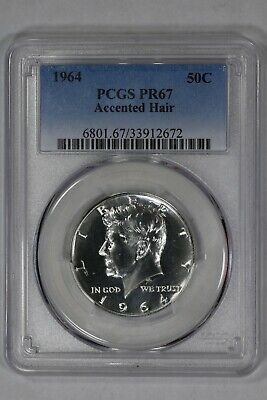 1964 KENNEDY HALF DOLLAR 50C PCGS CERTIFIED PR67 PROOF - ACCENTED HAIR (672)