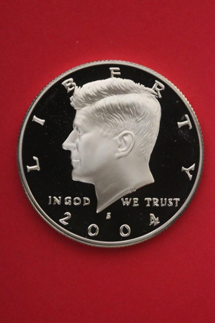 2004 S Proof Silver Kennedy Half Dollar Exact Coin Shown Flat Rate Ship OCE064