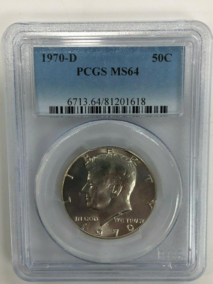 1970-D Kennedy Half (40% Silver) MS64 PCGS Mint State 64