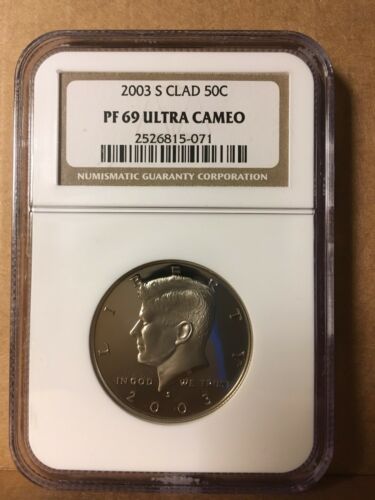 2003 KENNEDY HALF DOLLAR GRADED PF 69 ULTRA CAMEO BY NGC