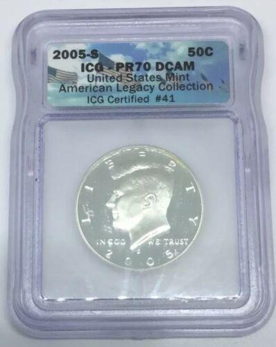 2005-S Kennedy Half Dollar 50C American Legacy Collection ICG PR70 DCAM