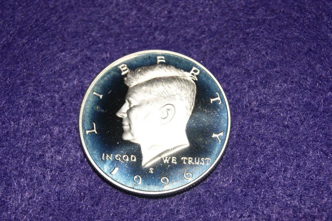 1996s silver deep cameo proof kennedy 50c half dollar [uat-2]