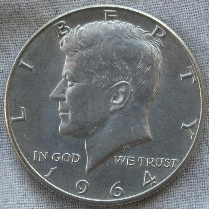 1964-D  Kennedy Silver Half Dollar ,   **FREE SHIPPING**