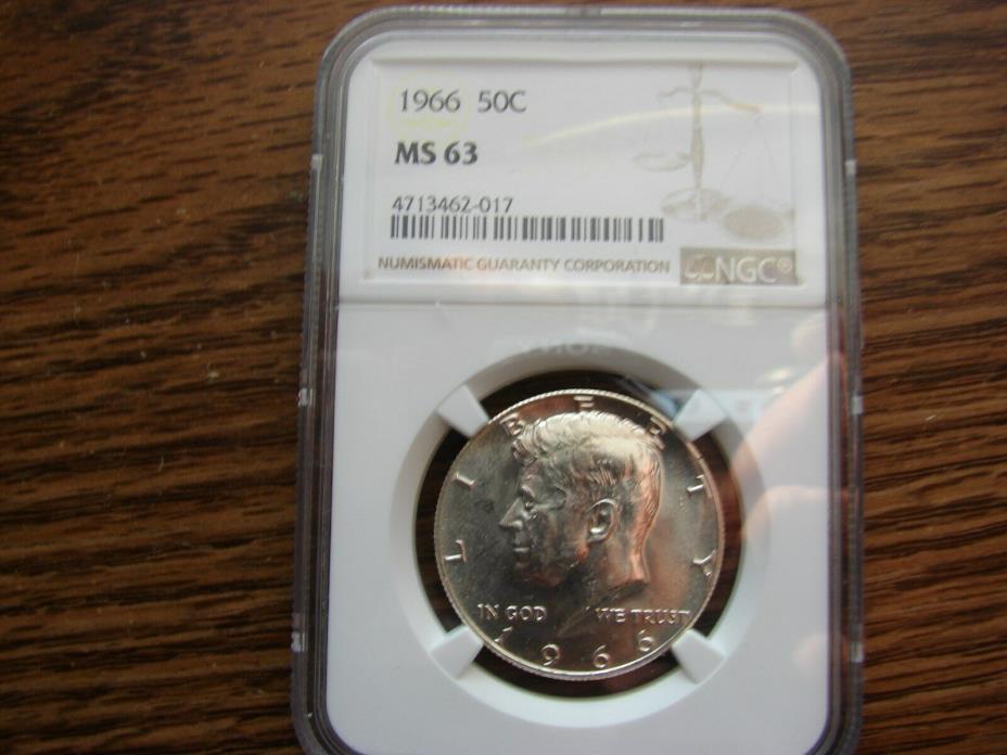 1966 40% KENNEDY 50C COIN Certified NGC MS63 MAKE OFFER!!!