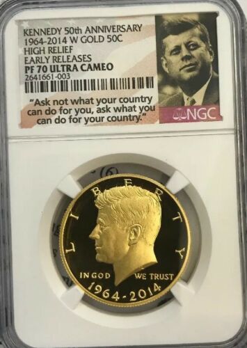 2014-W PF70 Early Releases Gold Kennedy NGC PF70 Proof
