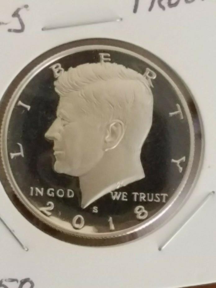 2018-S~PROOF FROM US MINT SET~  CLAD~ KENNEDY~ HALF~ DOLLAR~ COIN