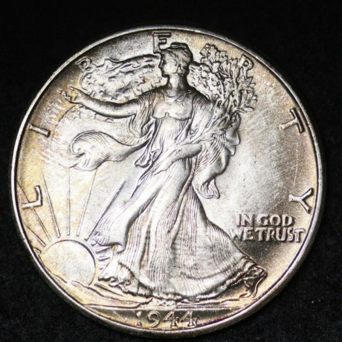 1944 Walking Liberty Half Dollar CHOICE BU FREE SHIPPING E384 KEK