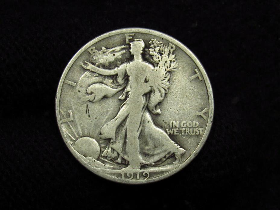 1919 Liberty Walking Half Dollar NICE VG COIN