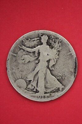 1918 S Walking Liberty Half Dollar Exact Coin Pictured Flat Rate Shipping OCE229