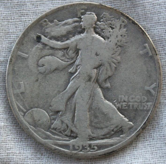 1935-S Walking Liberty Silver Half Dollar   ***FREE Shipping!***