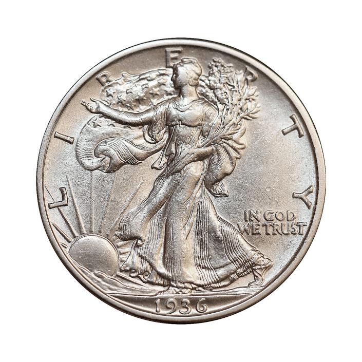 1936 S Walking Liberty Half Dollar - Gem BU / MS / UNC